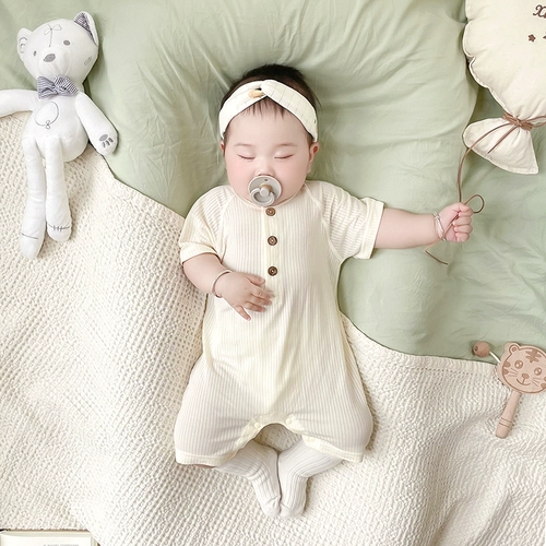 Детское летнее ультратонкее боди подходит для мужчин и женщин для девочек, летняя дышащая пижама, короткий рукав