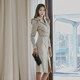 Autumn and winter 2021 new female ol professional temperament suit collar slim slit mid-length royal sister style dress skirt