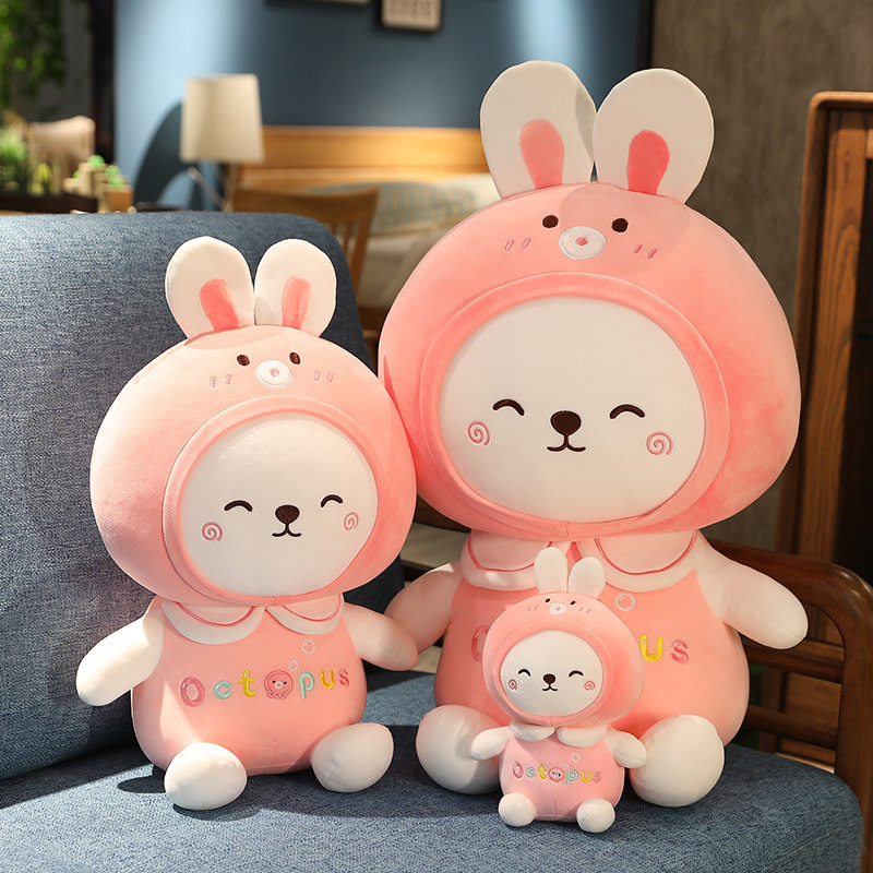 Cute bunny doll plush toy doll accompany you to sleep pillow birthday gift to appease rag doll girls