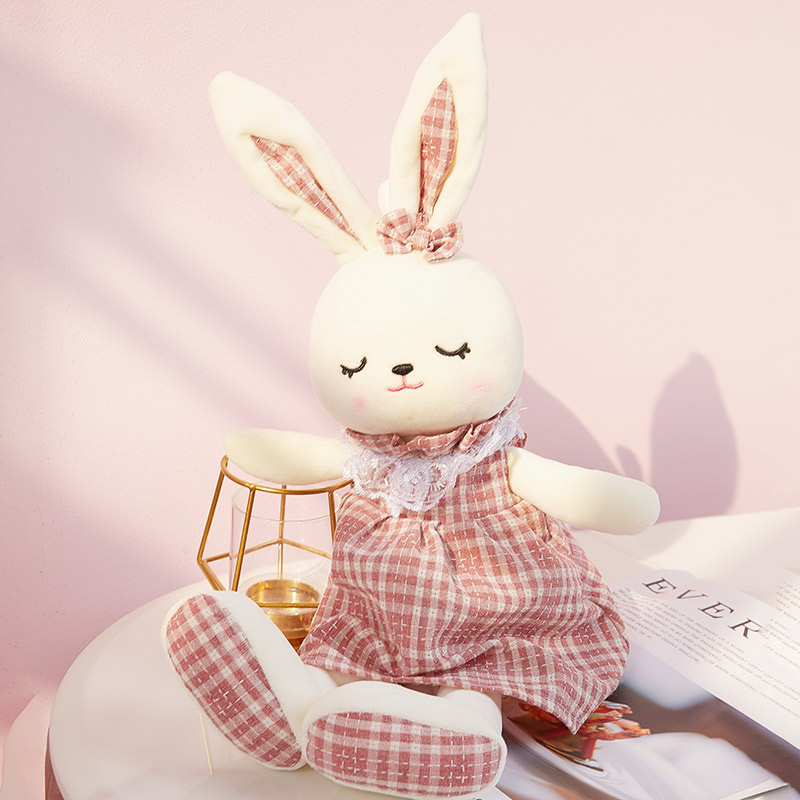 Cute rabbit plush doll little white rabbit paparazzi doll sleeping with pillow dolls appeasement doll appeasement baby won't drop Mao