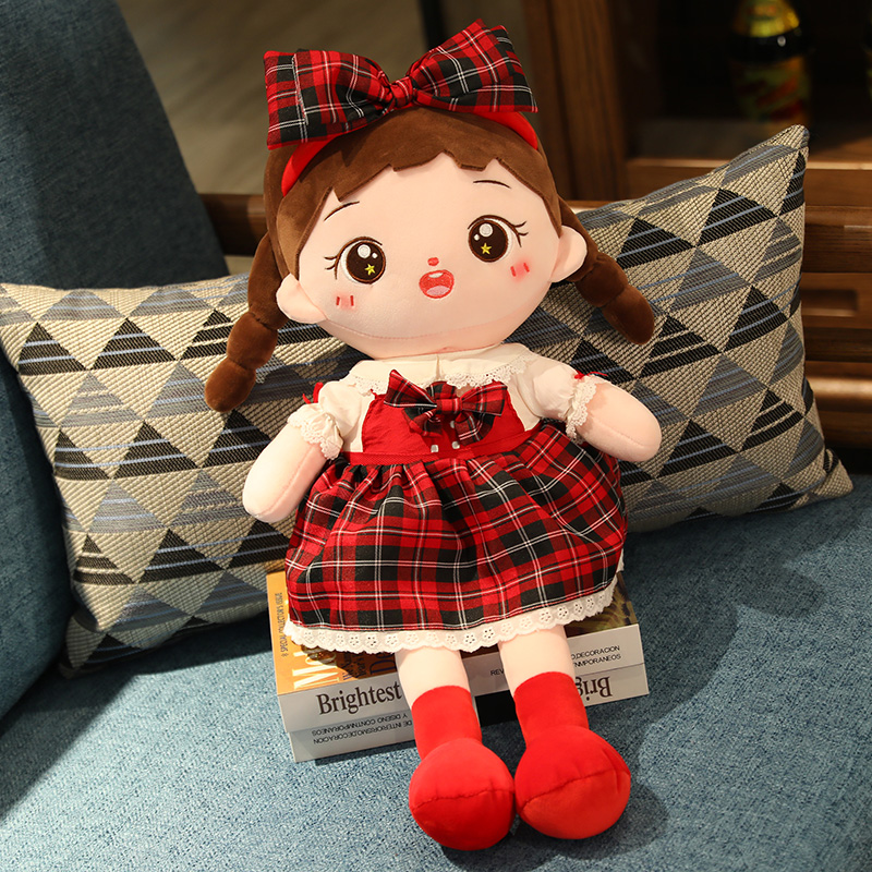 Cute Girl Cloth Dolls Wool Suede Toy Princess Cotton Doll Dolly Doll Doll Doll Aparazzi Pillow Gift Children