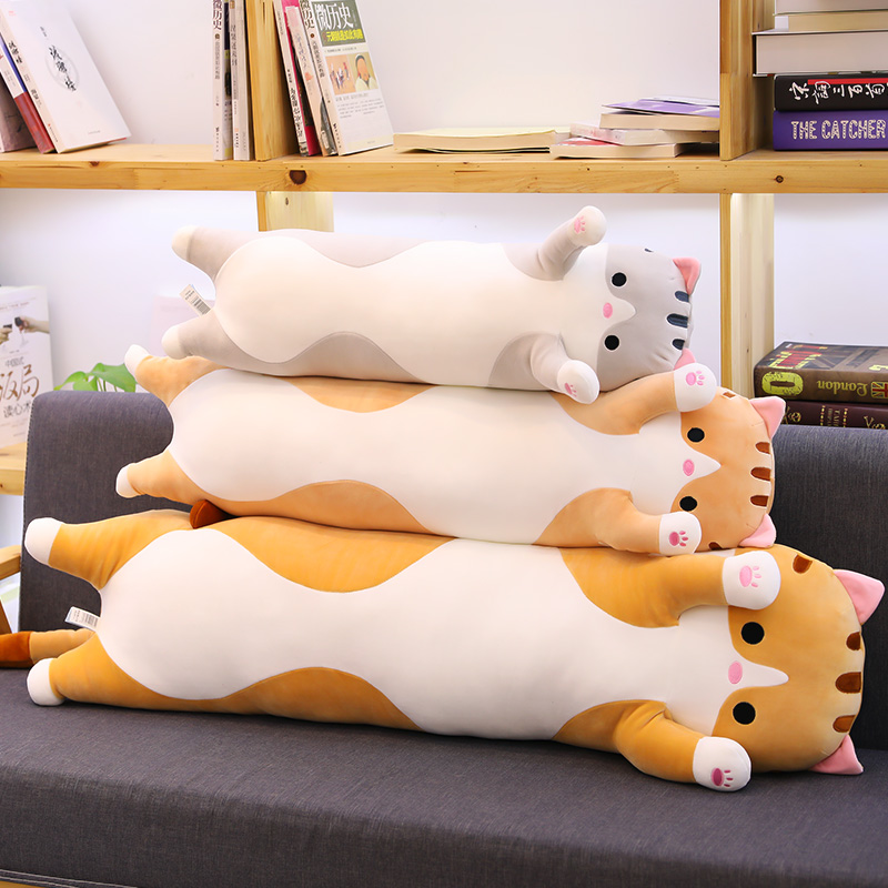 Cat plush toy cute long pillow doll doll girl cute super soft sleep clip leg bed girl