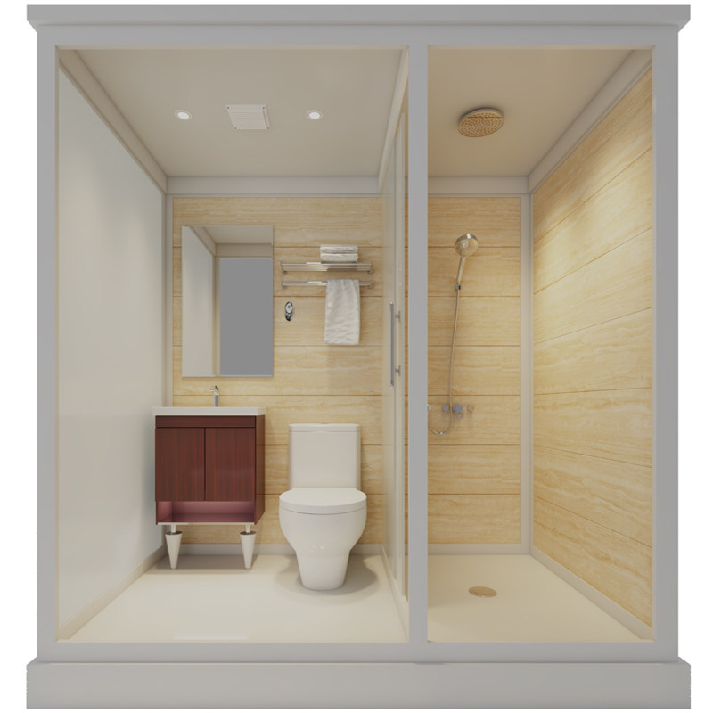 Integral shower room integrated integrated bathroom dry and wet separation Household hotel simple bathroom with toilet squatting pit