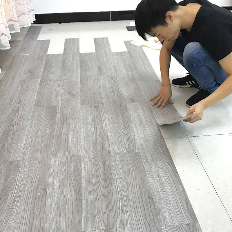 Self-adhesive floor leather PVC floor sticker thickened waterproof abrasion resistant plastic floor sticker bedroom with household glue