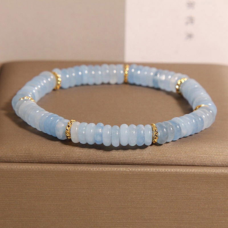 High-End New Chinese-Style Aventurine Abacus Bead Bracelet for Women, Light Luxury, Niche, Exquisite, Versatile Crystal Bracelet Jewelry