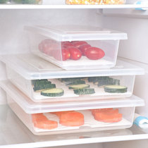 Japanese Refrigerator Relax Vegetable storage box Freshness Box Rectangular Laying of Noodle Vegetable Put Fish Frozen Leash Storage Box