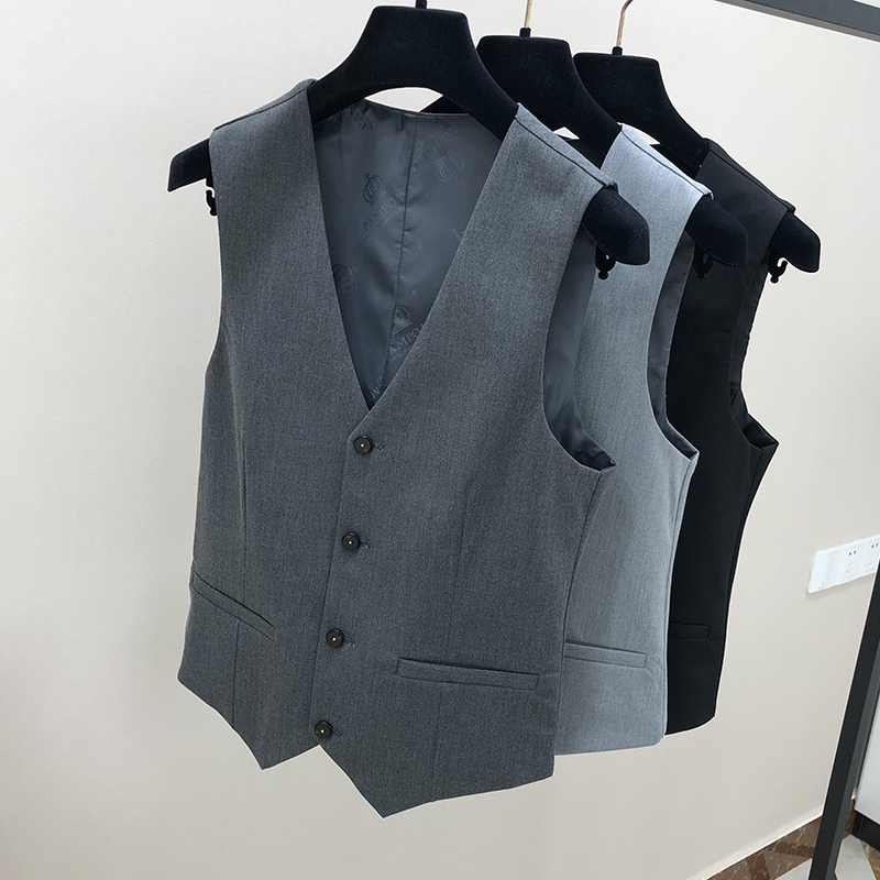 Suit Vest, Men's Shirt, Suit Pants Set, Men's Slim-Fit Suit Vest, Hotel Workwear, Groomsmen's Suit, Western-Style Formal Wear