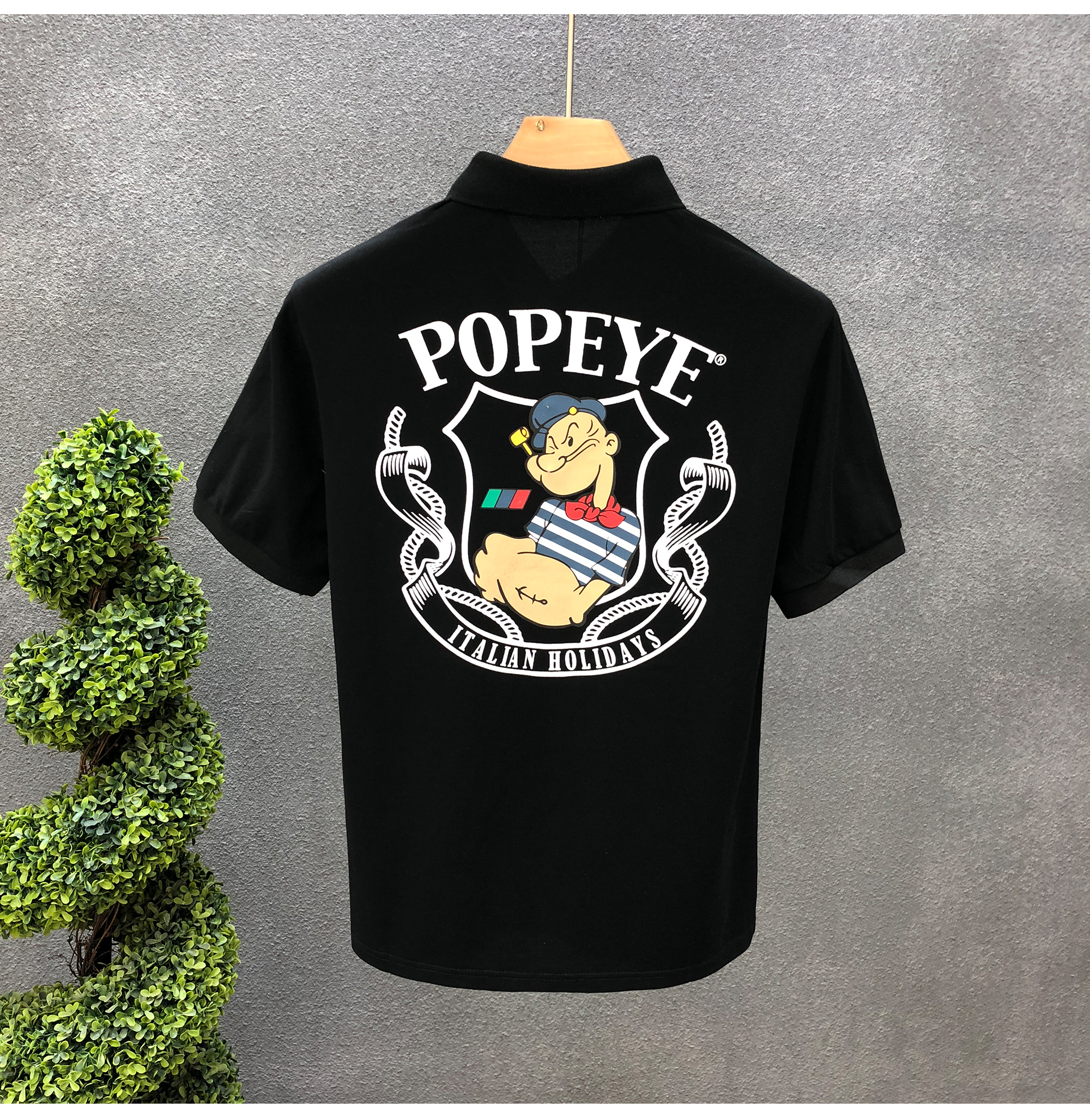 Cartoon printed Polo shirt, t-shirt, trendy brand, youth 2023 summer new men's short collar and half sleeved_voghion.com