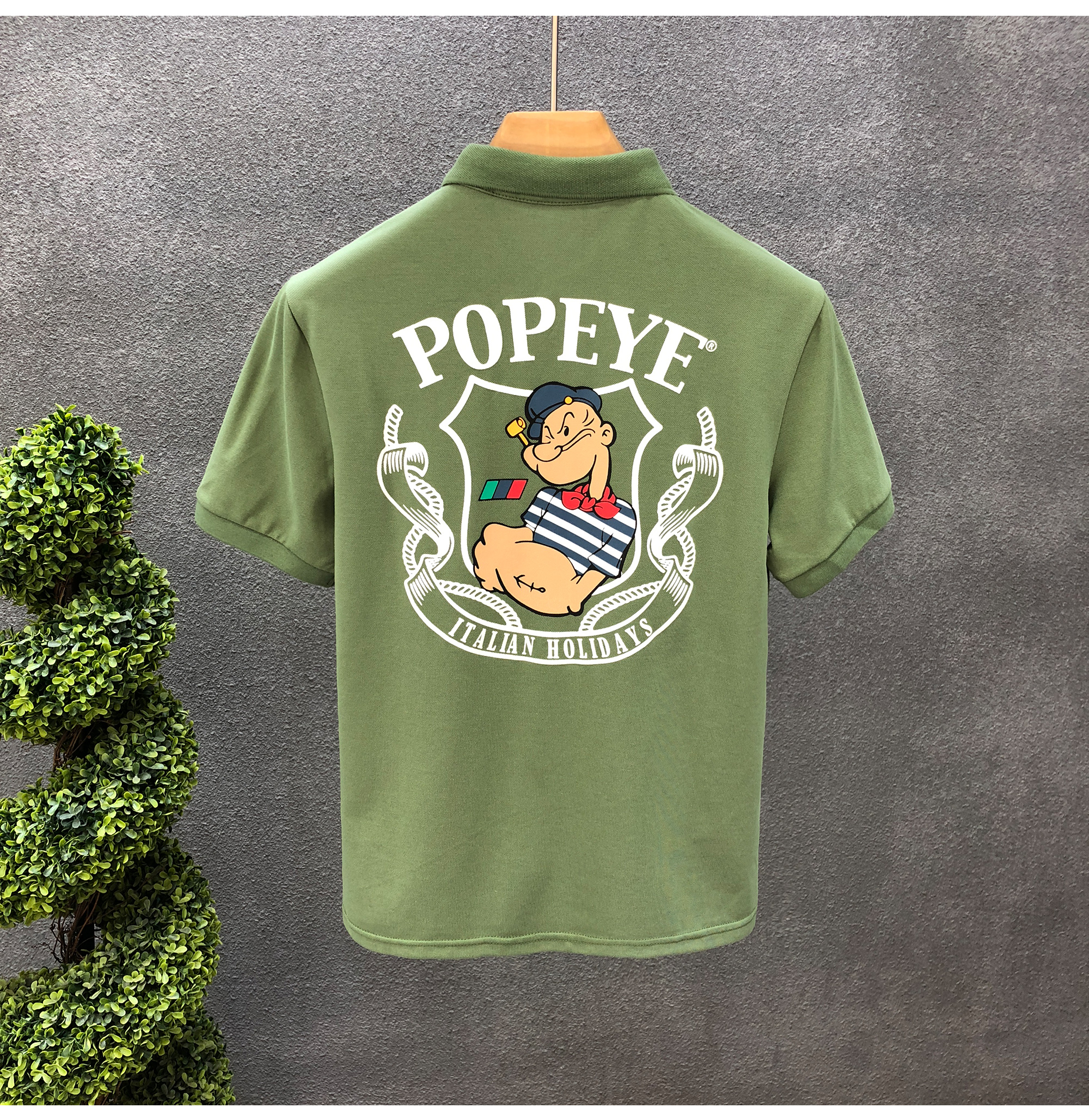 Cartoon printed Polo shirt, t-shirt, trendy brand, youth 2023 summer new men's short collar and half sleeved_voghion.com