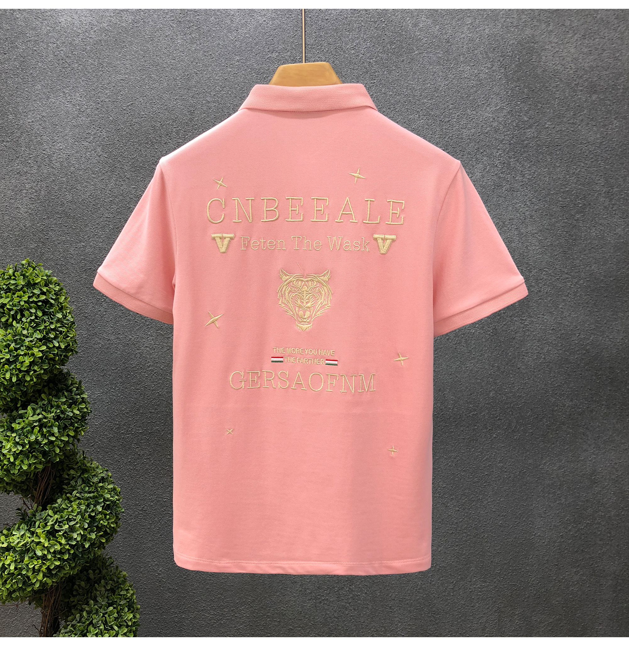 Gesticktes Hemd mit Polokragen, trendiges Sommer-T-Shirt für Herren, lässiges Kurzarmshirt, vielseitiges Halbarmshirt_voghion.com