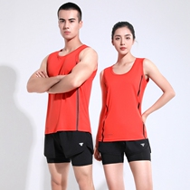 Running Set Men and Women Summer Dry Dry Vest Track and Field Clothes Competition Marathon Customized Logo