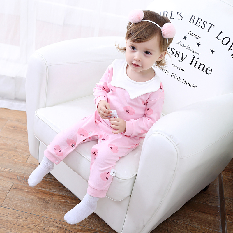 Babyiesies mùa xuân và mùa thu sơ sinh cotton dài tay romper nam và nữ quần áo trẻ em mùa thu 0-1 quần áo shop quan ao baby