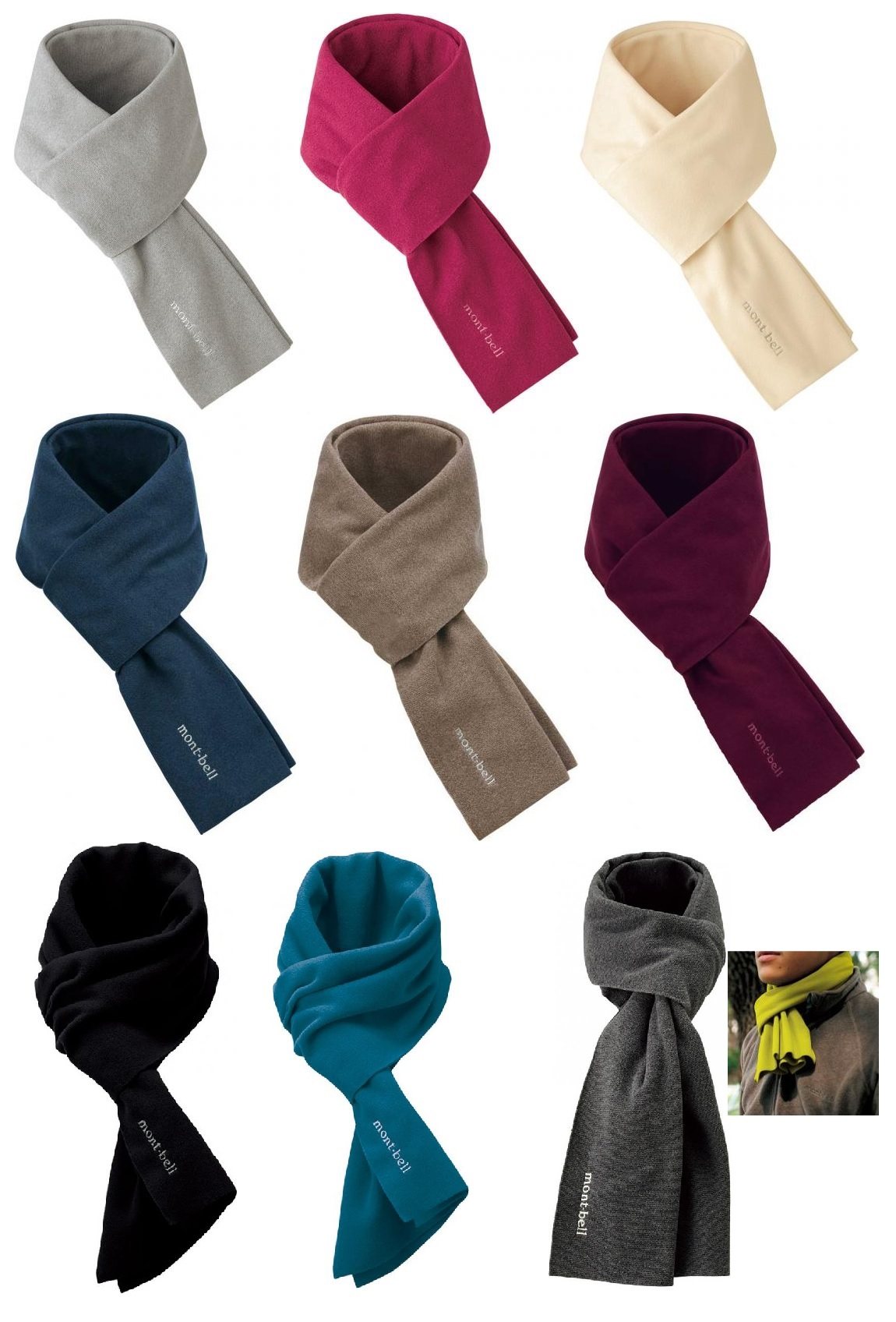 (Shi Jia) Montbell 1118163 Chameece Muffler Insulation Light soft fleece Scarf