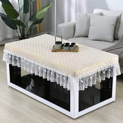 Electric stove cover fire cover rectangular fabric lace European living room household coffee table tablecloth dust cover cover