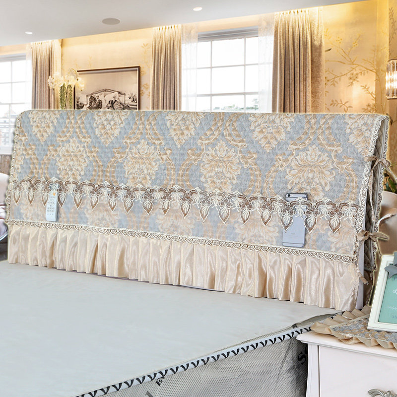 Full package thickened universal headboard cover sleeve 1 m 5 minimalist modern soft bag solid wood arched backrest clip cotton headboard cover