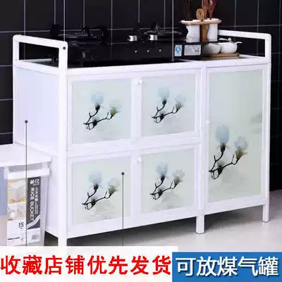 Fried vegetable table rental room economical dish cabinet stove storage kitchen cabinet whole cabinet simple stainless steel balcony
