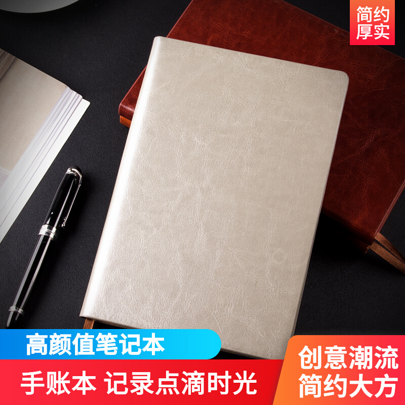 Custom logo Business Notebook Blank Loose Sheet Thickened No-case Notebook Inner Page Hand-painted Carving Leather Cartoon