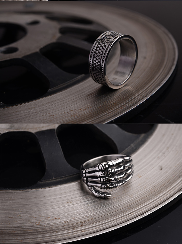 Bague homme PUNK ELEMENTS en Acier au titane - Ref 3086464 Image 21
