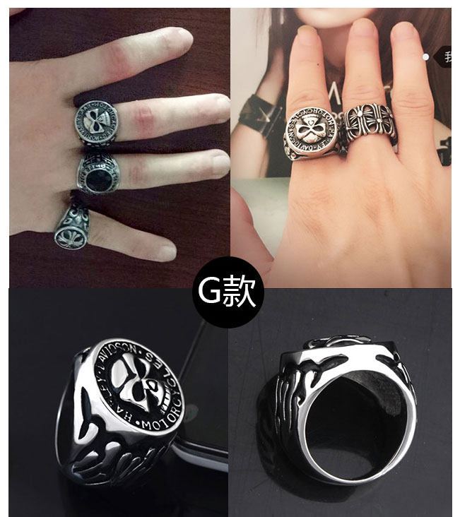 Bague homme PUNK ELEMENTS en Acier au titane - Ref 3088702 Image 25