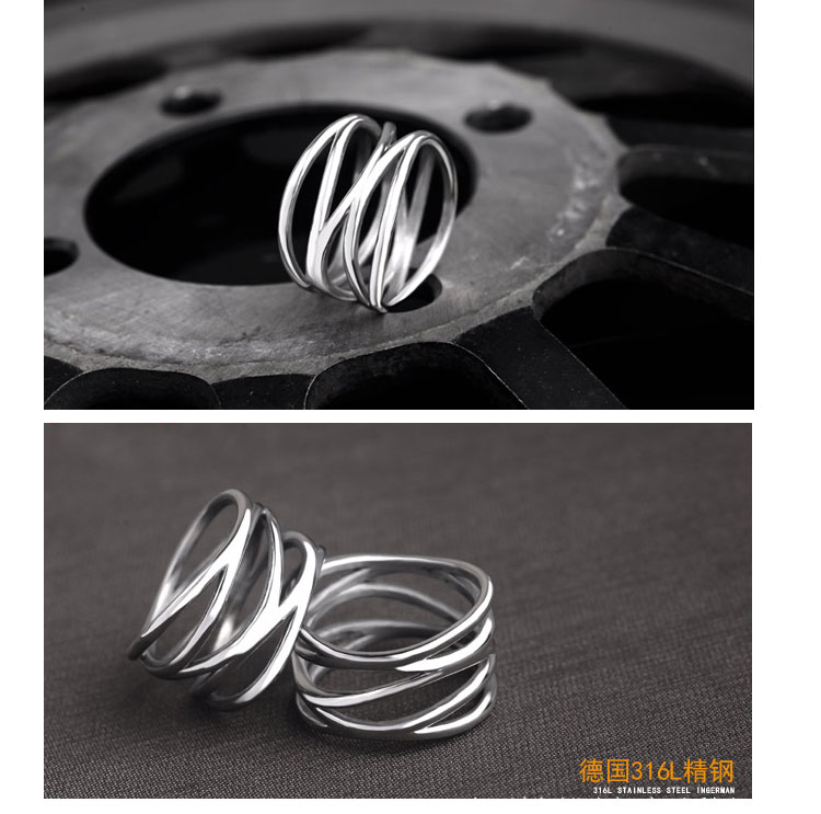 Bague homme PUNK ELEMENTS en Acier au titane - Ref 3088117 Image 22