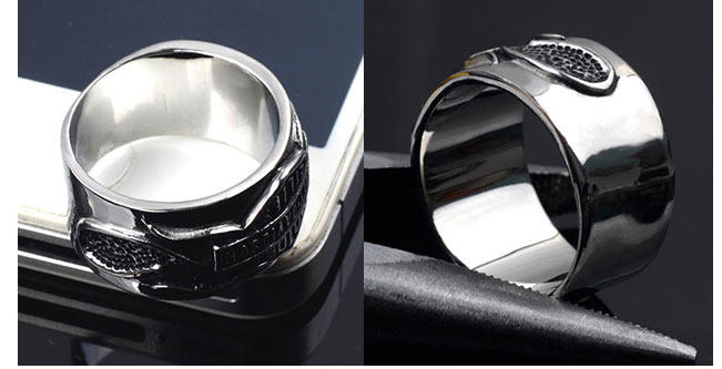 Bague homme PUNK ELEMENTS en Acier au titane - Ref 3088702 Image 20