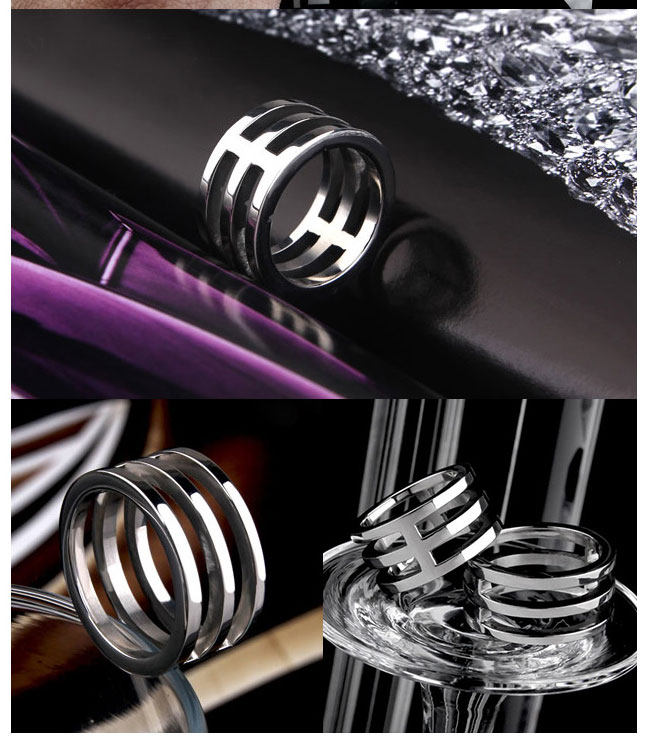 Bague homme PUNK ELEMENTS en Acier au titane - Ref 3088702 Image 28