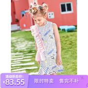 Ăn mặc cô gái Set Summer New Mid-Năm Kids tay T-shirt (rõ ràng nhẹ Action) cho trẻ em váy hai mảnh bộ.