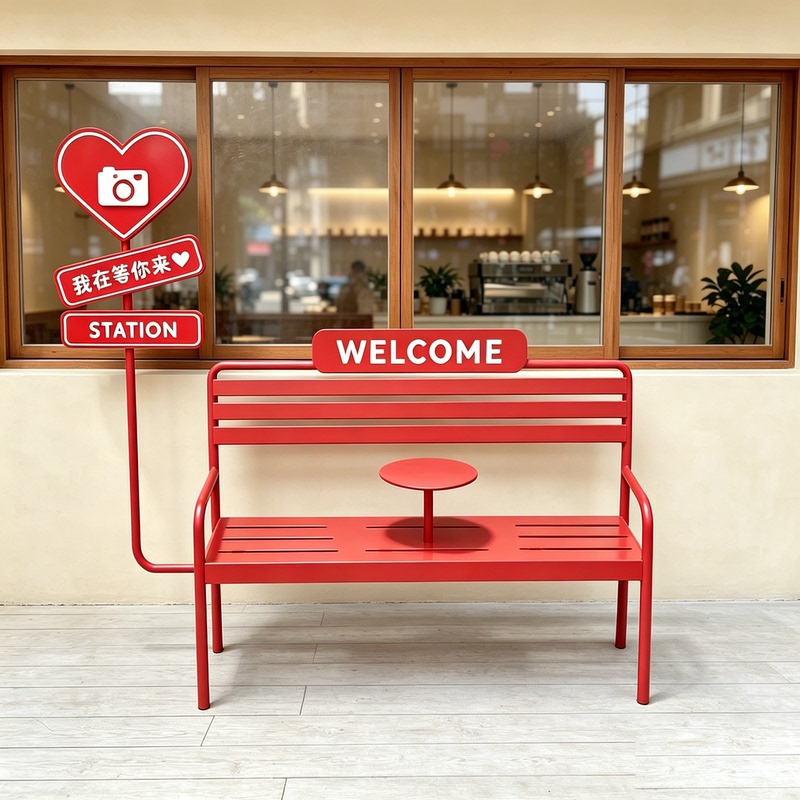 Ins Korean Outdoor Benches, Park Benches, Milk Tea and Coffee Shop Benches, Gym Rest Benches, Shopping Mall Iron Art Chairs Ins Korean Outdoor Benches, Park Benches, Milk Tea and Coffee Shop Benches, Gym Rest Benches, Shopping Mall Iron Art Chairs