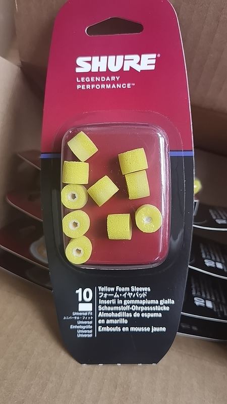 Shure Original Yellow Sponge Se846/535/215 with Filter Cover Sports Sponge Earbud Earphone Cover