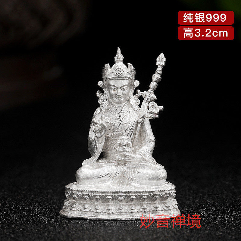 999 Pure silver lotus peanut master Buddha statue home to devote the fucking piece of Buddha's pocket Buddha's life