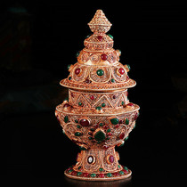 Rice jar rice box Nepalese rice jar Filigree rice jar