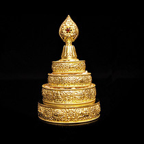 Sterling silver Manza plate 24K sterling silver gold-plated Manza repair plate tray household Jinman tea Romanda plate 10cm ornament