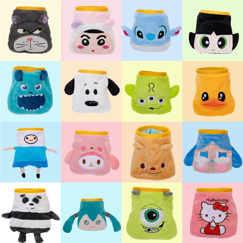 Cartoon Cute Plush Chalk Bag for Children, Adults, and Women, Super Cute Slingshot Bullet Bag, Bicycle Bag