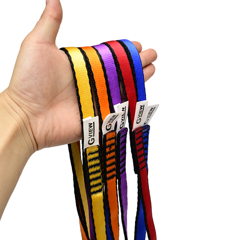 Qiyun GVIEW 16mm width 60 80 120 150 180cm nylon flat belt climbing mountaineerING CE certification