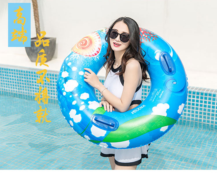 Bơi vòng người lớn dày phao cứu sinh nam và nữ inflatable vòng bơi để tăng trẻ em nách vòng ghế người lớn nổi vòng phao bơi naturehike