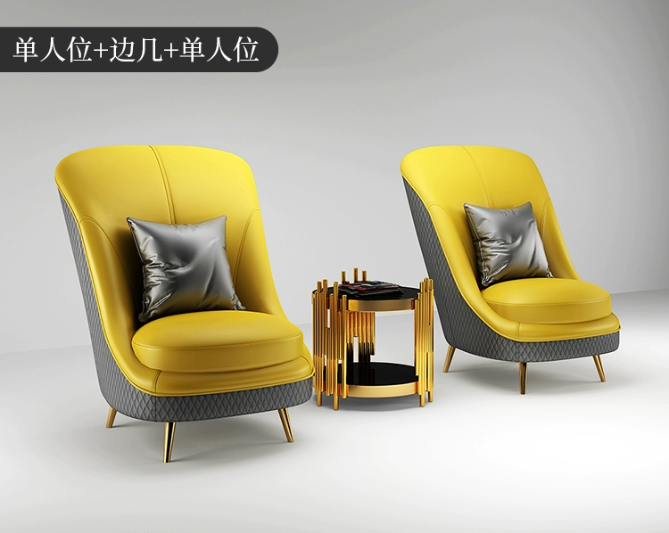 Sau khi ánh sáng sofa da sang trọng nhỏ gọn Hồng Kông-phong cách hiện đại kết hợp đơn ba chữ số của Bắc Âu cao cấp căn hộ nhỏ phòng khách sẵn sàng - Ghế sô pha ghế sofa giường kéo