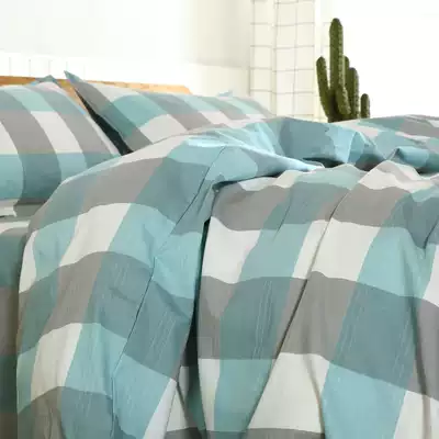 Export tail single processing 100% cotton quilt cover single double cotton quilt cover single student dormitory quilt cover pastoral