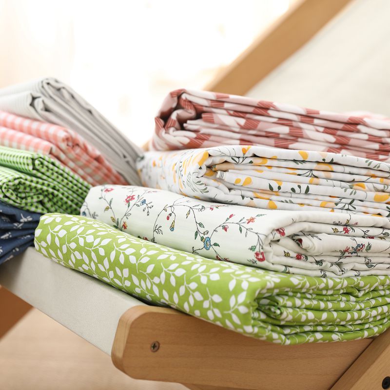 Exported to Japan original pure cotton single and double quilt cover 1 5m1 8m student dormitory four-piece cotton quilt cover pastoral