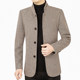 Playboy Spring and Autumn New Men's Woolen Coat Stand-Up Collar Jacket Dad Thin Woolen Coat