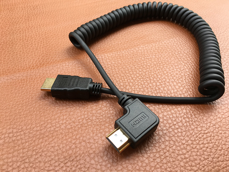 TV HD HDMI interface universal video cable up and down to left and right elbow right angle 90 degree telescopic spring cable