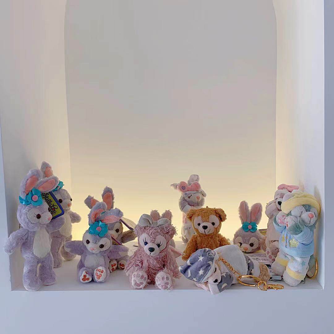 Cute Cartoon Snowy Stars Della Rabbit Pendant Plush Paparazzi Pendant Doll Bag hanging decoration Key button Gift
