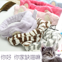 Korean super cute cat cat ears face wash makeup headband AOKEE cute sports face wash headband headband