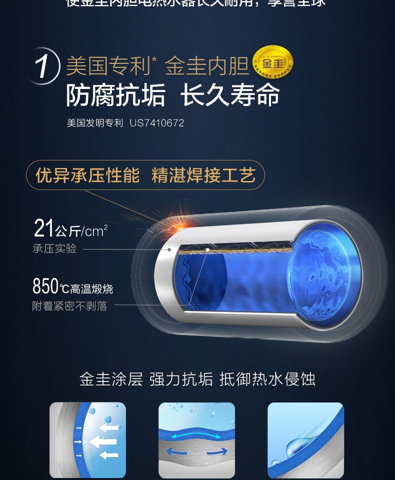máy nước nóng megasun A. Ôi Máy nước nóng điện Smith / Smith F160B tắm tại nhà 60 lít L tốc độ giữ nhiệt nước ao - Máy đun nước năng lượng mặt trời sơn hà