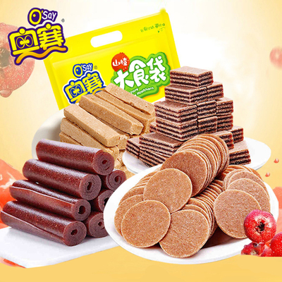 【奥赛】山楂片卷条汉堡果丹皮干2斤