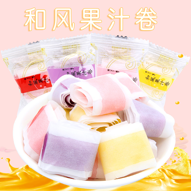 Japanese and wind juice roll soft gummy fruit 500g about 44 wedding wedding candy creative snacks in bulk