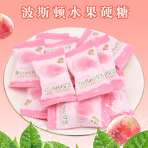 Little Newton Boston White Peach Juice Hard Candy 500g About 68 Wedding Wedding Wedding Bulk Candy Snacks