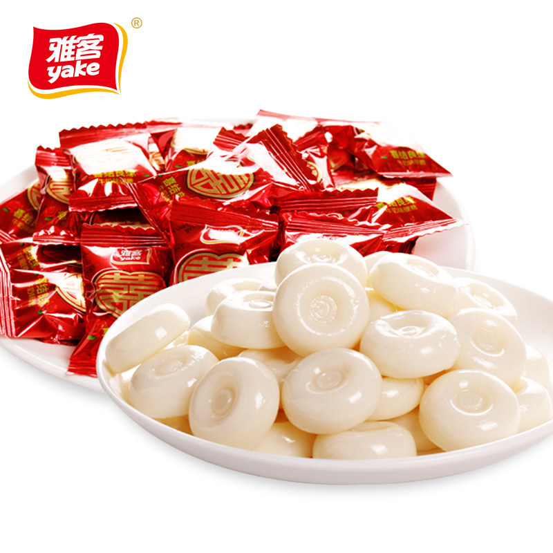 Yaks Heineties Good Bull Dairy Candy Big Red Wedding Wedding Celebration sweets 500g About 108 Small snacks Bulk