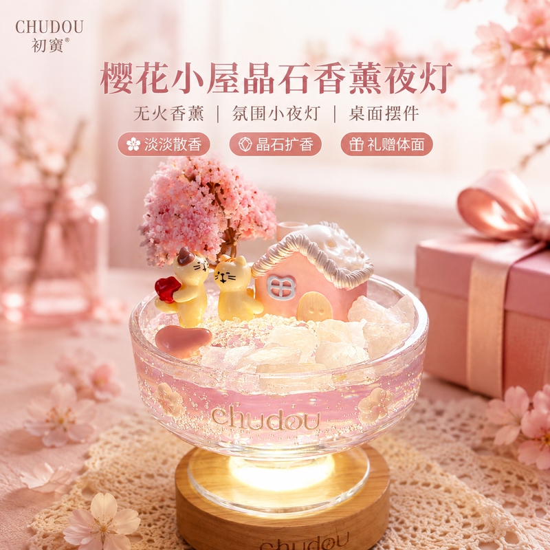 Chudou Christmas Flameless Aromatherapy Gift Box, a Practical and Unique High-End Night Light Ornament for Girls and Best Friends as a Birthday Gift Chudou Christmas Flameless Aromatherapy Gift Box, a Practical and Unique High-End Night Light Ornament for Girls and Best Friends as a Birthday Gift
