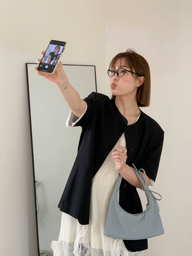 Джинсовая небольшая дизайнерская сумка через плечо, барсетка, лампа в виде луны