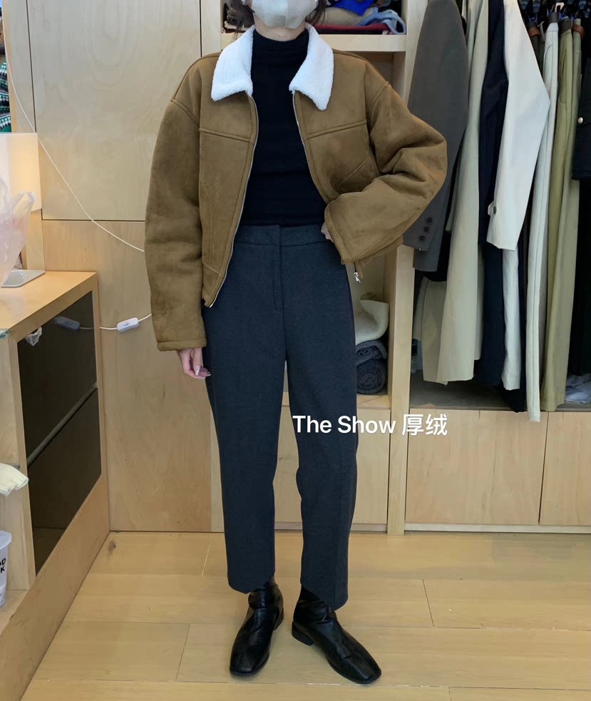 On winter New (THE SHOW) thickened gush smoke pipe casual pants YS2-6153-2 # XJ-Taobao